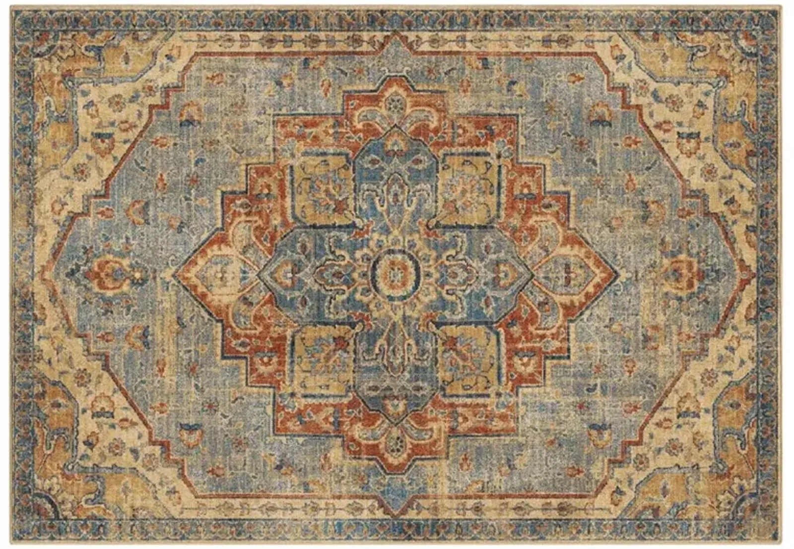 King Fisher Pale Blue 5x8 Area Rug