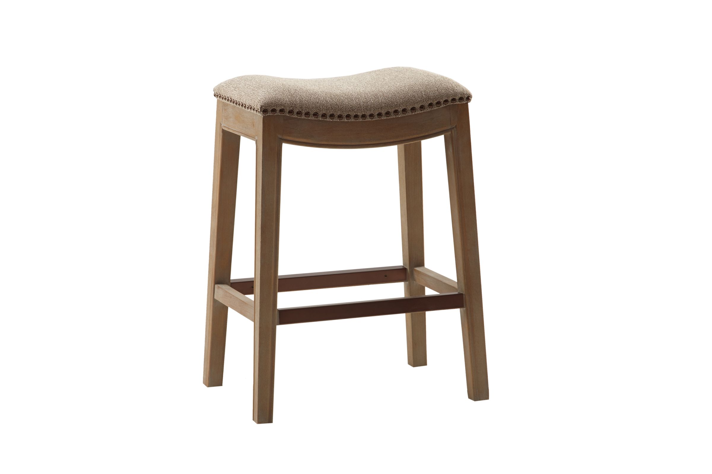 Belle Saddle Counter Stool in Linen