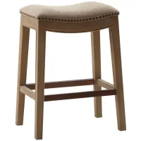 Belle Saddle Counter Stool in Linen