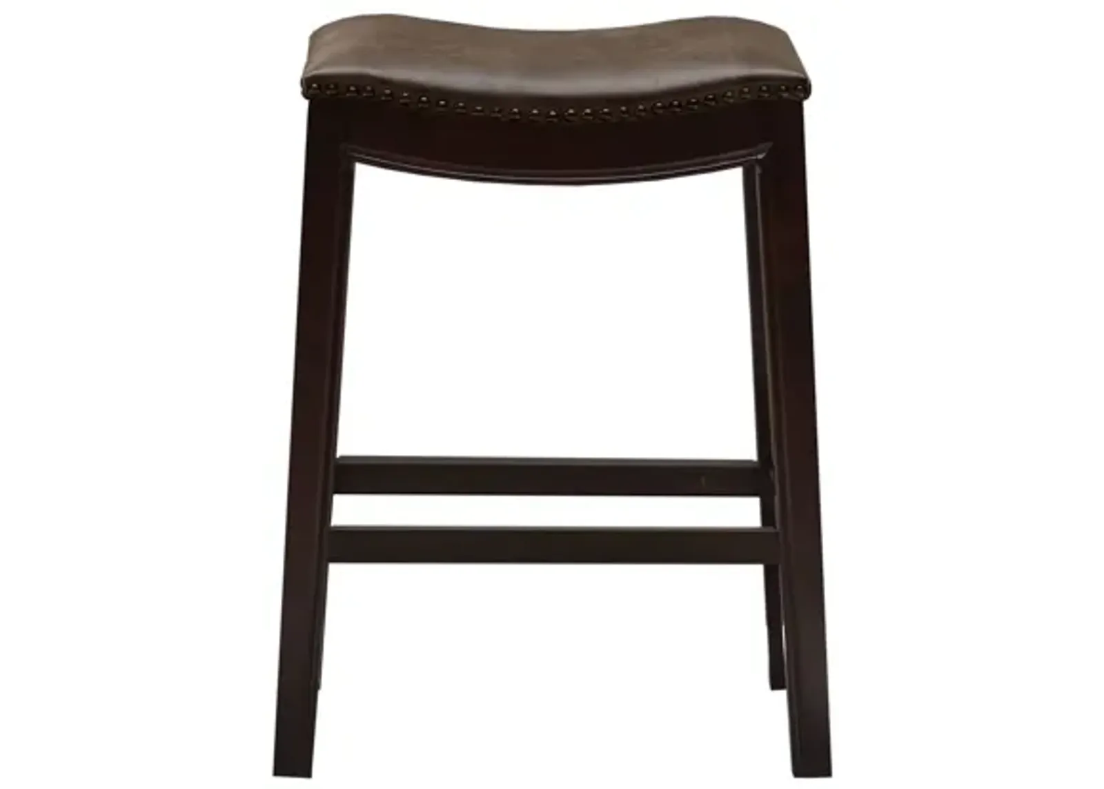 Belle Saddle Counter Stool in Brown