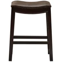 Belle Saddle Counter Stool in Brown