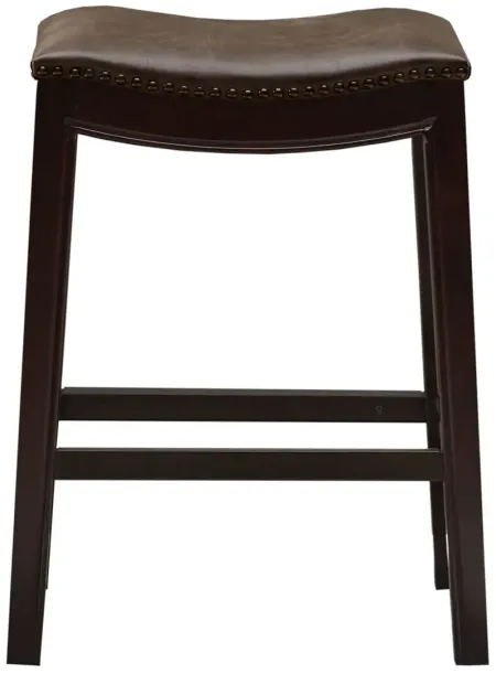 Belle Saddle Counter Stool in Brown