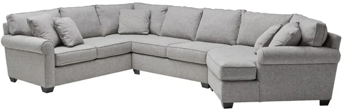 Marisol 3-Piece Sectional with Right Arm Facing Cuddler Chaise by Detroit Furniture Collection