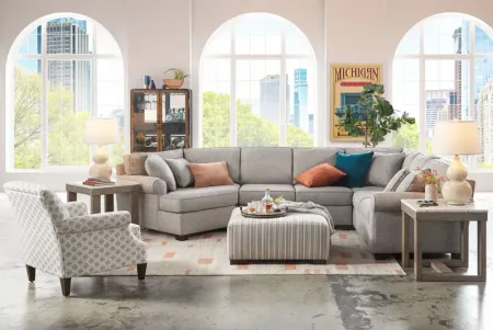Marisol 3-Piece Sectional with Left Arm Facing Cuddler Chaise by Detroit Furniture Collection
