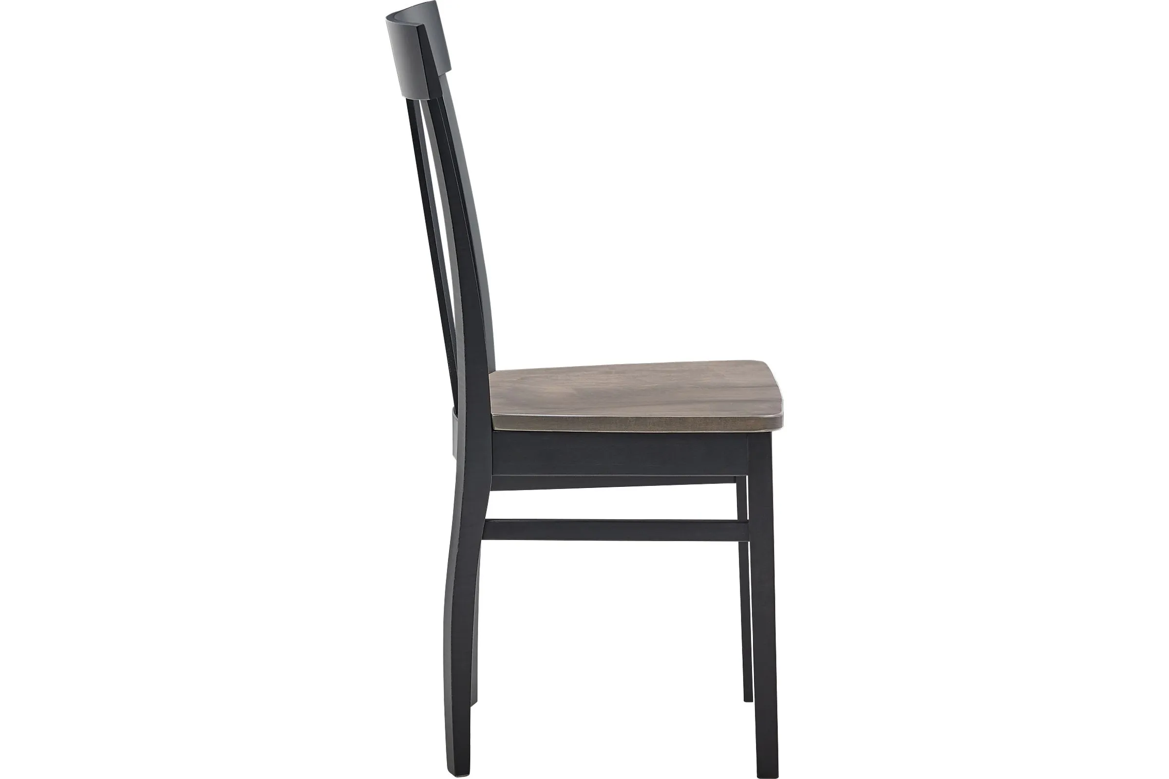 Anni Dining Chair with Driftwood Finish Seat and Onyx Frame by Gascho