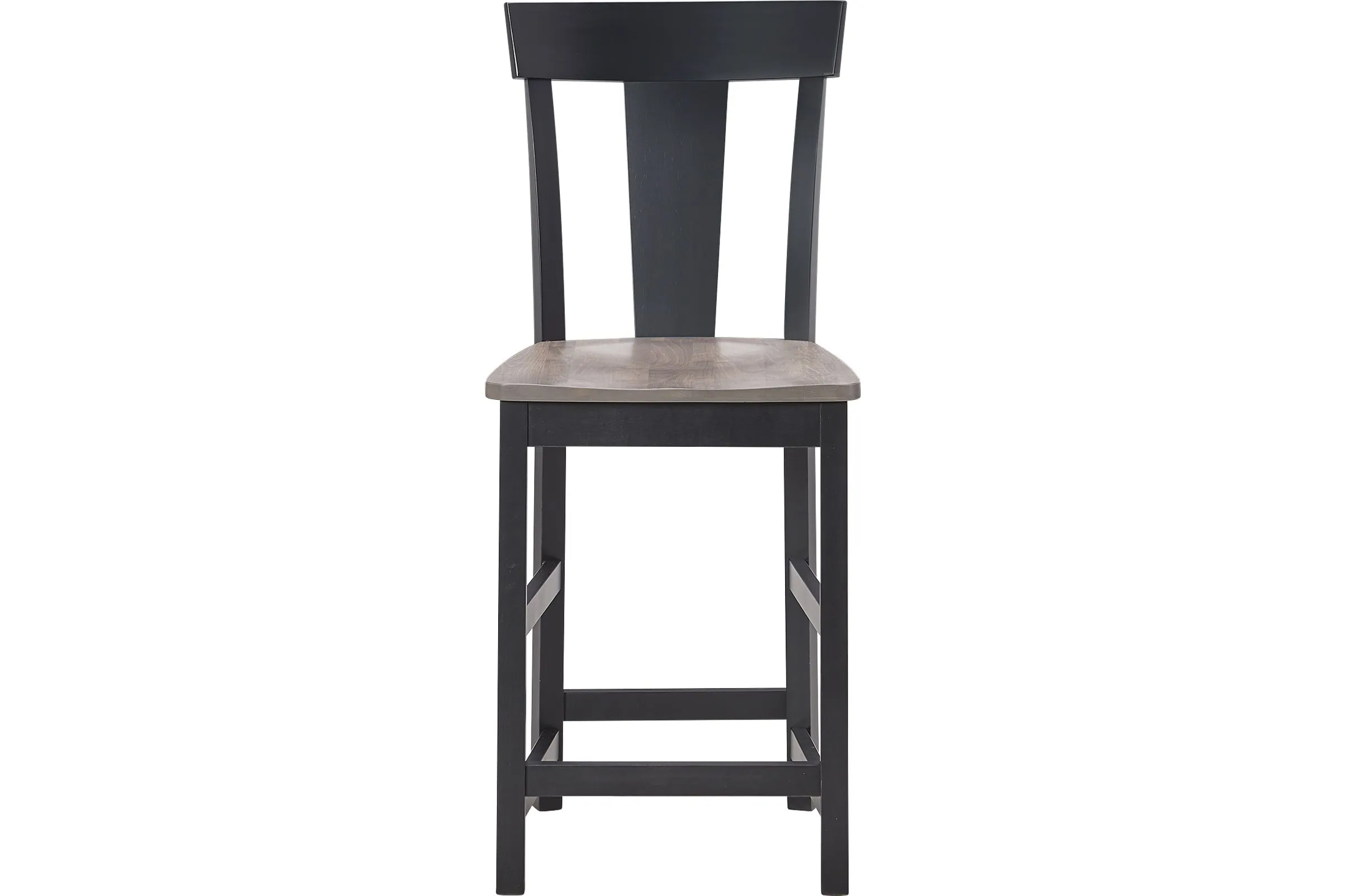 Anni Counter Stool in Driftwood Finish Seat & Onyx Frame by Gasco