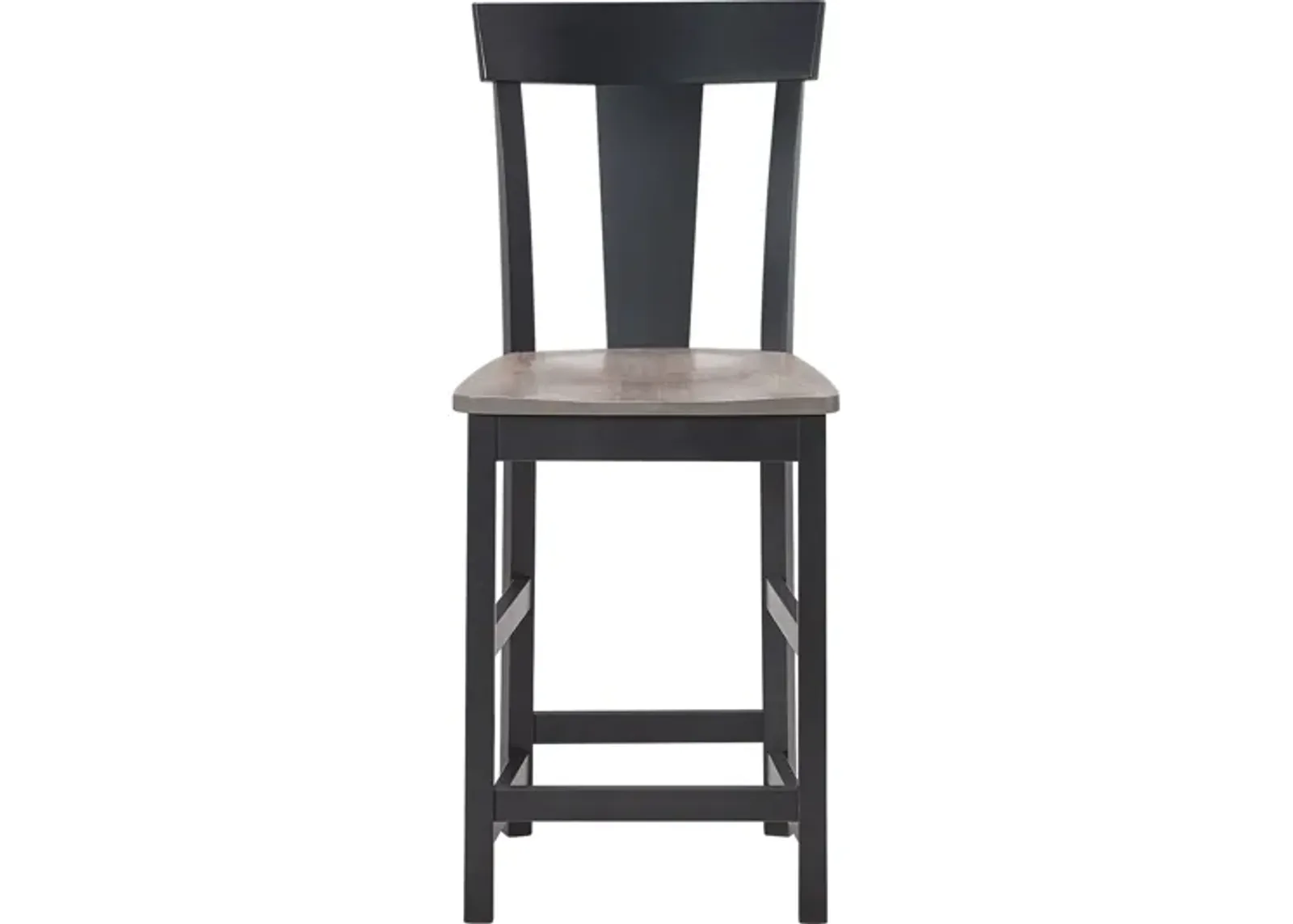 Anni Counter Stool in Driftwood Finish Seat & Onyx Frame by Gasco