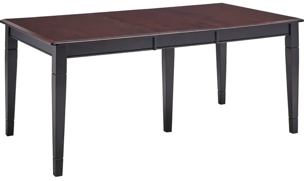 Anni Solid Maple Dining Table with Auburn Finish + 6 Upholstered Chairs by Gascho