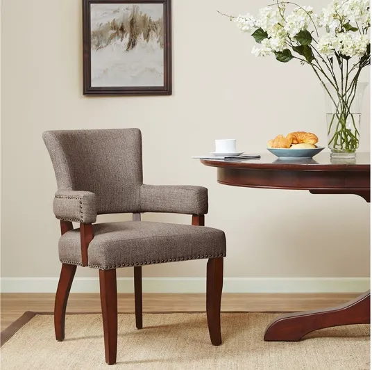 Delia Arm Dining Chair with Nail Head Trim