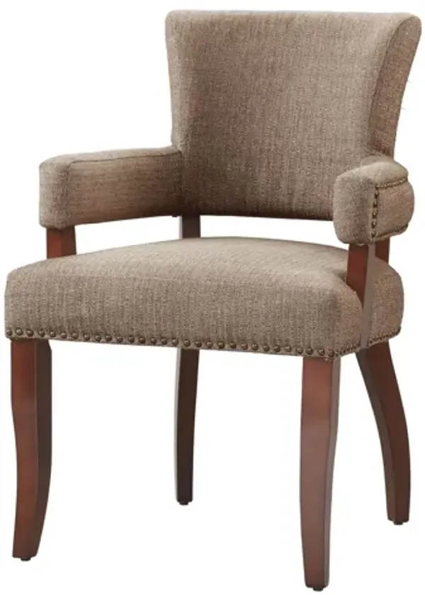 Delia Arm Dining Chair with Nail Head Trim