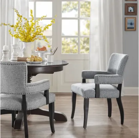 Delia Arm Dining Chair with Nail Head Trim