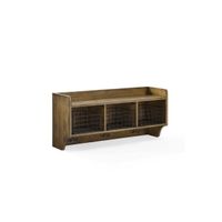Fremont Entryway Shelf Coffee - Shelf, 3 Galvinized Wire Baskets