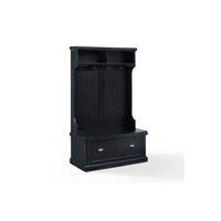 Seaside Hall Tree Distressed Black