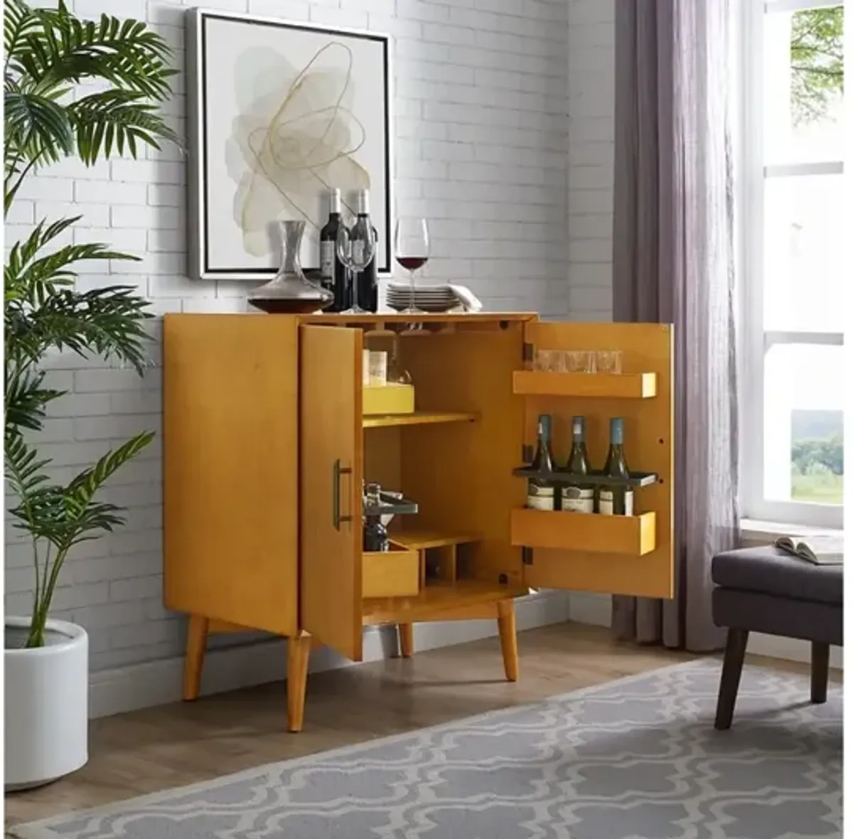 Landon Bar Cabinet Acorn