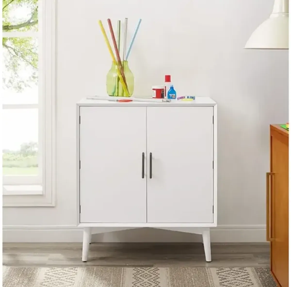 Landon Bar Cabinet White