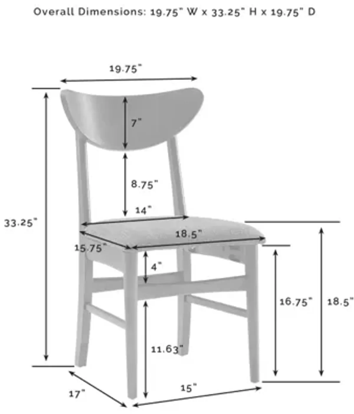 Landon Mahogany Dining Chair, Set of 2