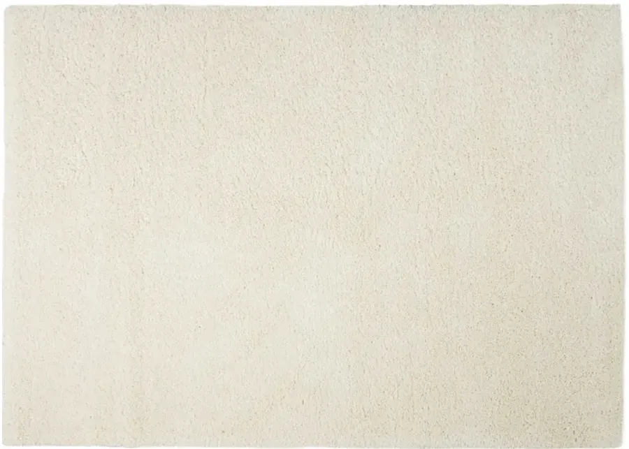 Malibu Ivory 5'3"x7'3" Shag Area Rug