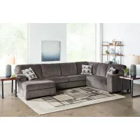 Peyton Smoke 3-Piece Sectional with Left Arm Facing Chaise by Ashley