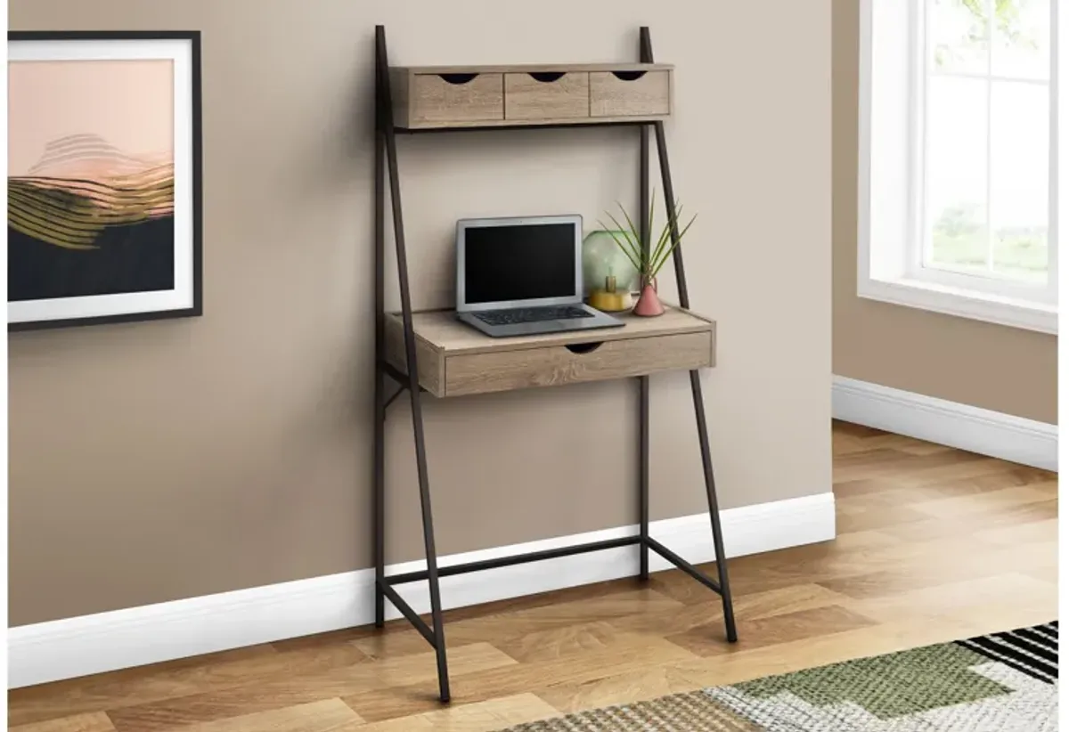 Hopint 32" Taupe Computer Desk