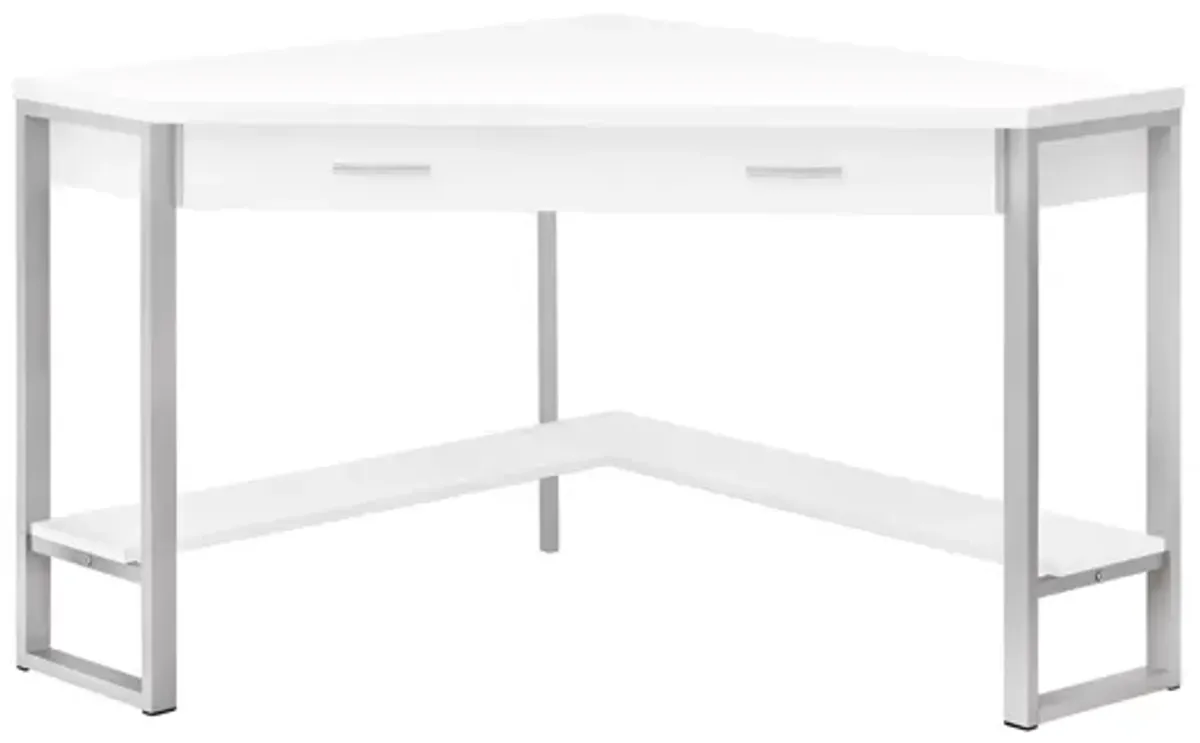 Easton 42" White Corner Computer Desk