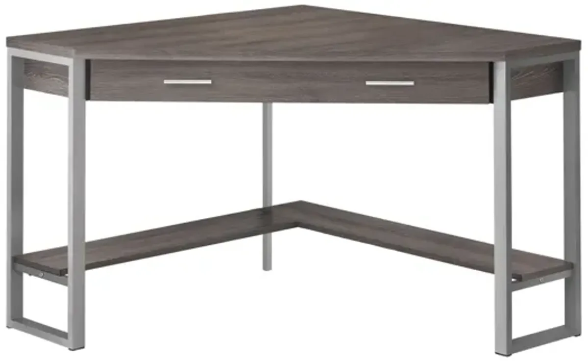 Easton 42" Dark Taupe Corner Computer Desk