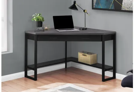Easton 42" Dark Grey Corner Computer Desk