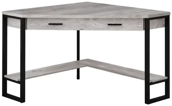 Easton 42" Light Grey Corner Computer Desk