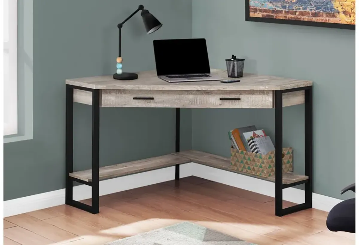 Easton 42" Taupe Corner Computer Desk