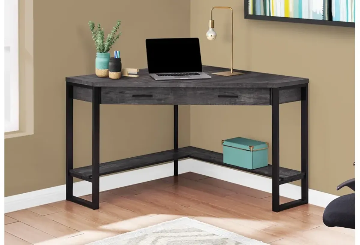 Easton 42" Reclaimed Wood Corner Computer Desk