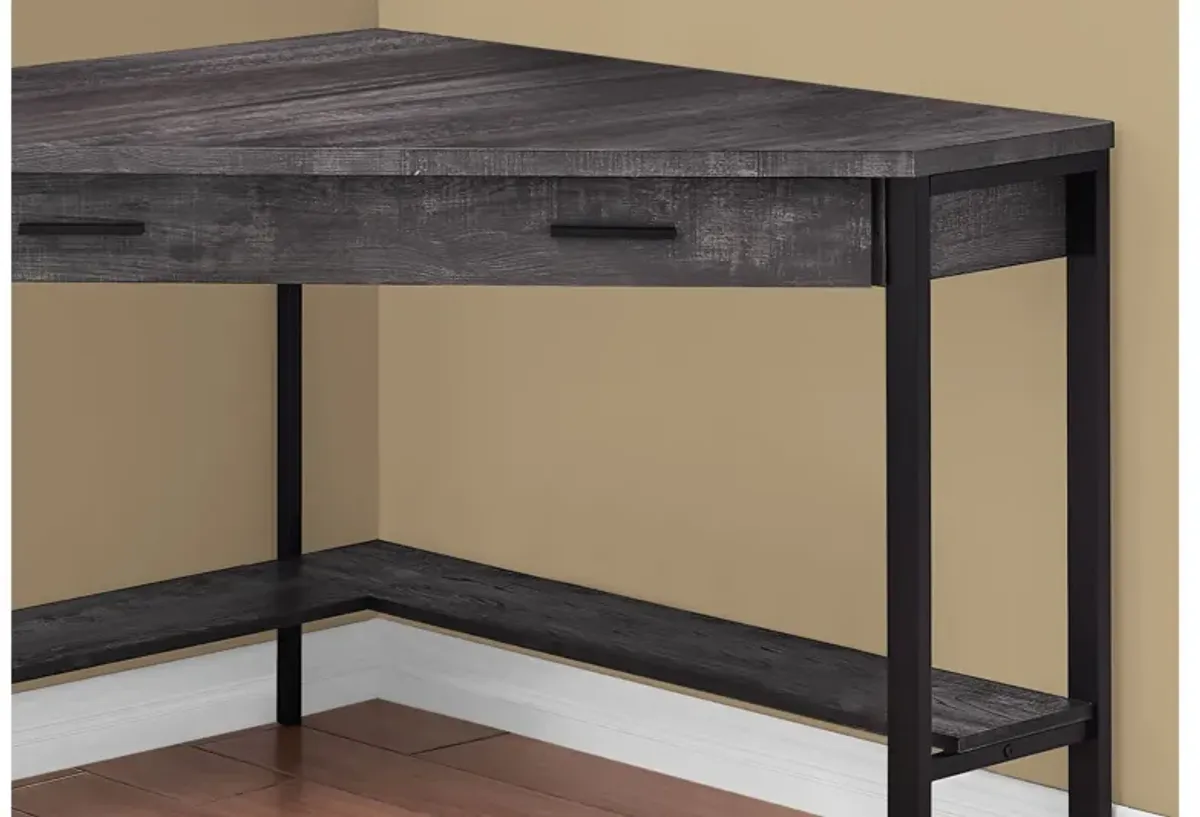 Easton 42" Reclaimed Wood Corner Computer Desk