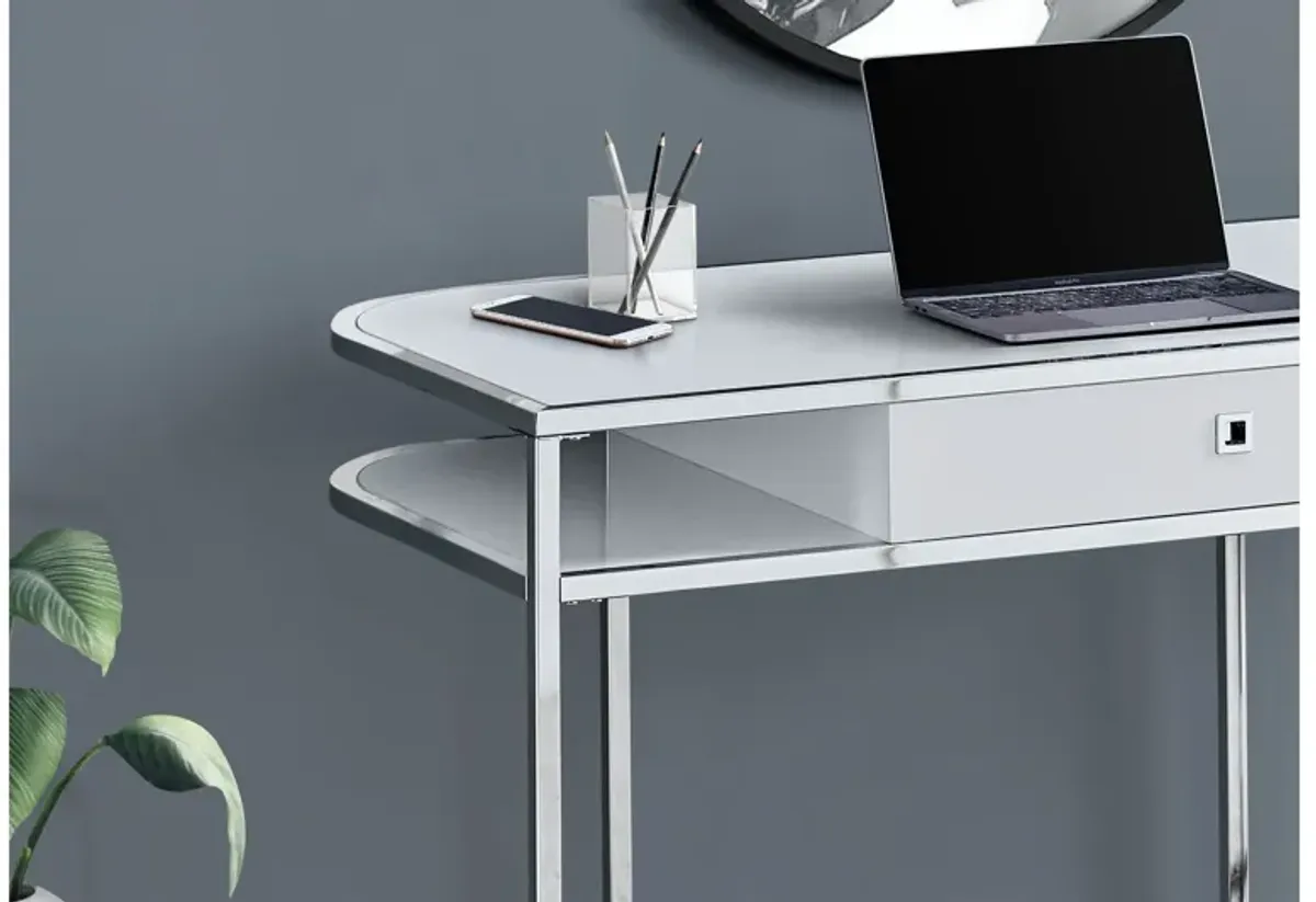 Jarrow 48" Glossy White Computer Desk