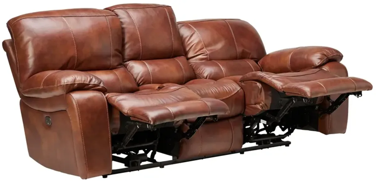 Dutton Leather Dual Power Reclining Sofa