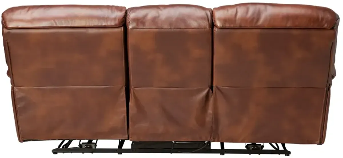 Dutton Leather Dual Power Reclining Sofa