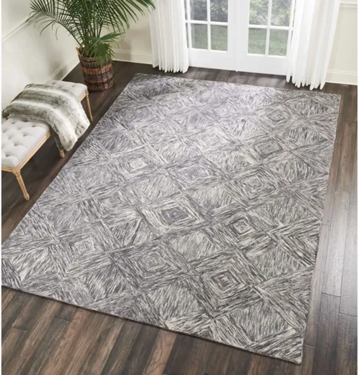 Contemporary 5x7 Wool Area Rug by Nourison