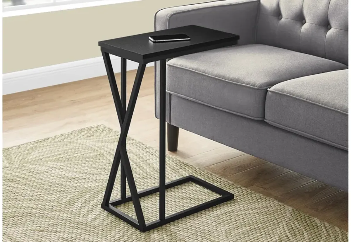 Accent Table - 25"H / Black / Black Metal