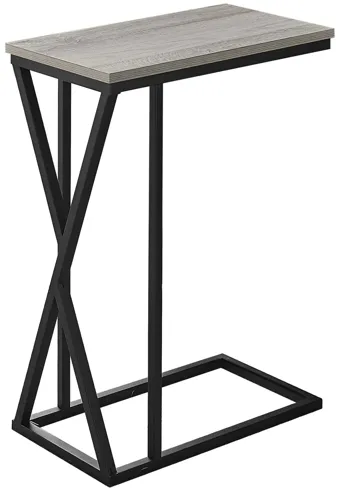 Accent Table - 25"H / Grey / Black Metal