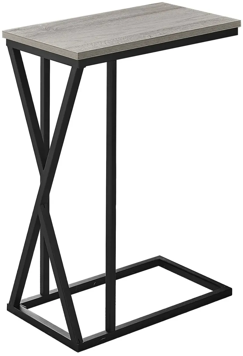 Accent Table - 25"H / Grey / Black Metal