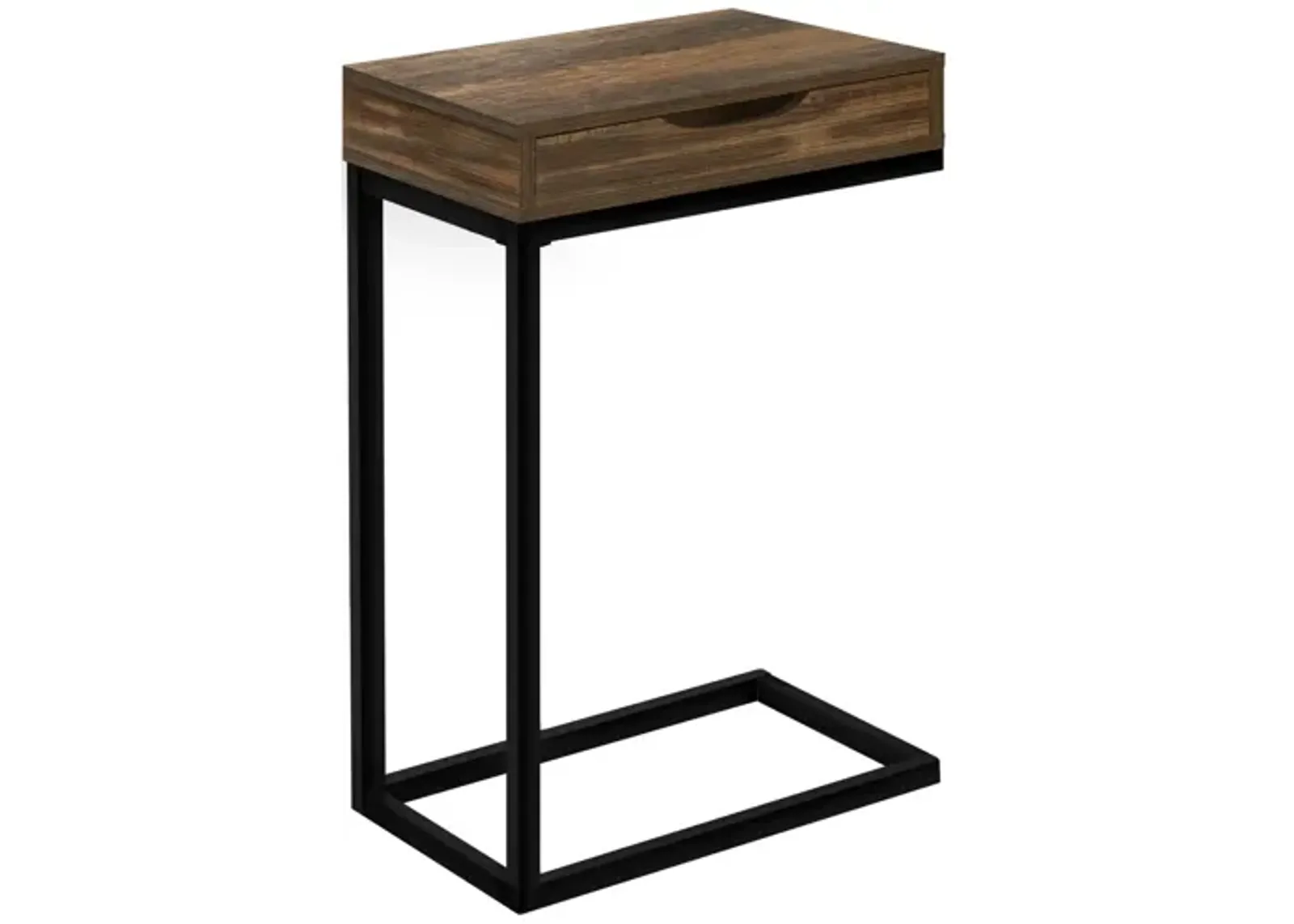 Accent Table - Brown Reclaimed-Look / Black Metal