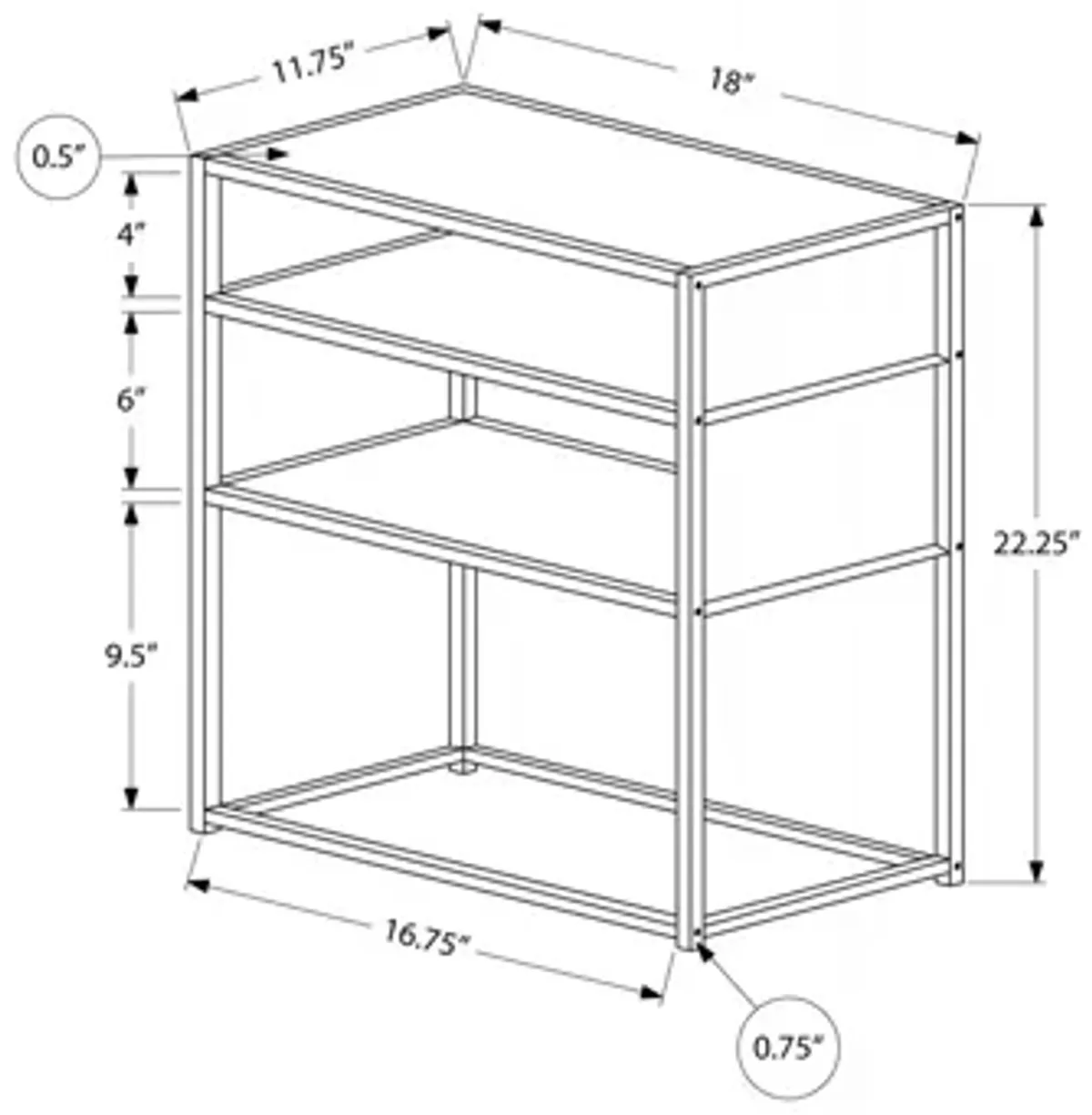 Black Metal Accent Table