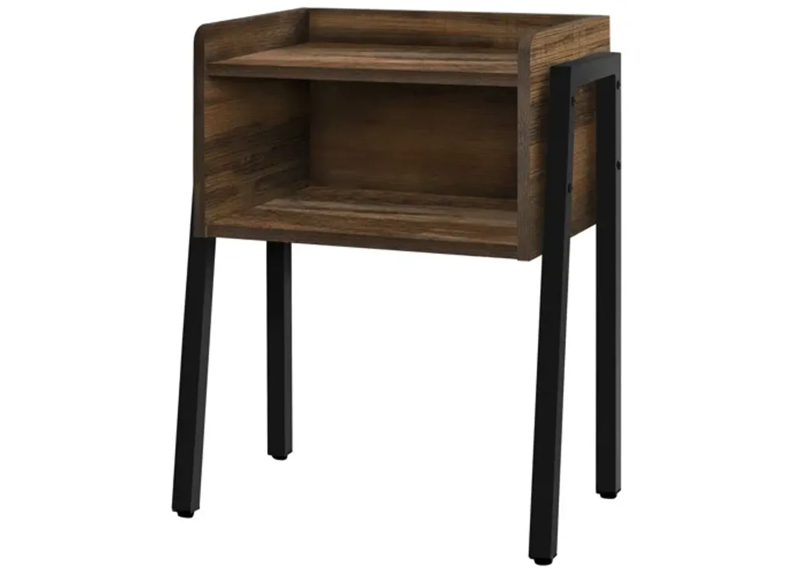 Accent Table - 23"H / Brown Reclaimed-Look / Black Metal