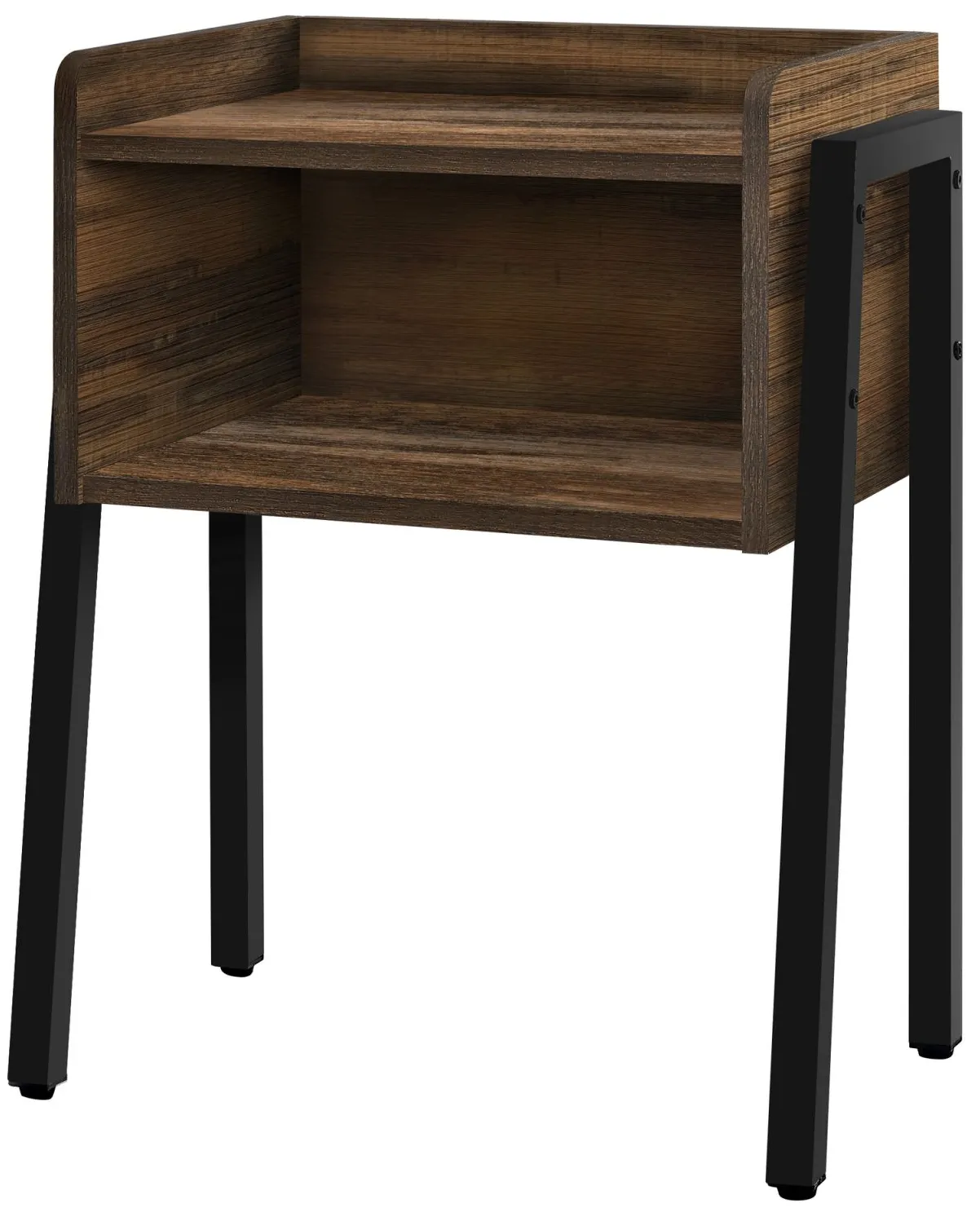 Accent Table - 23"H / Brown Reclaimed-Look / Black Metal