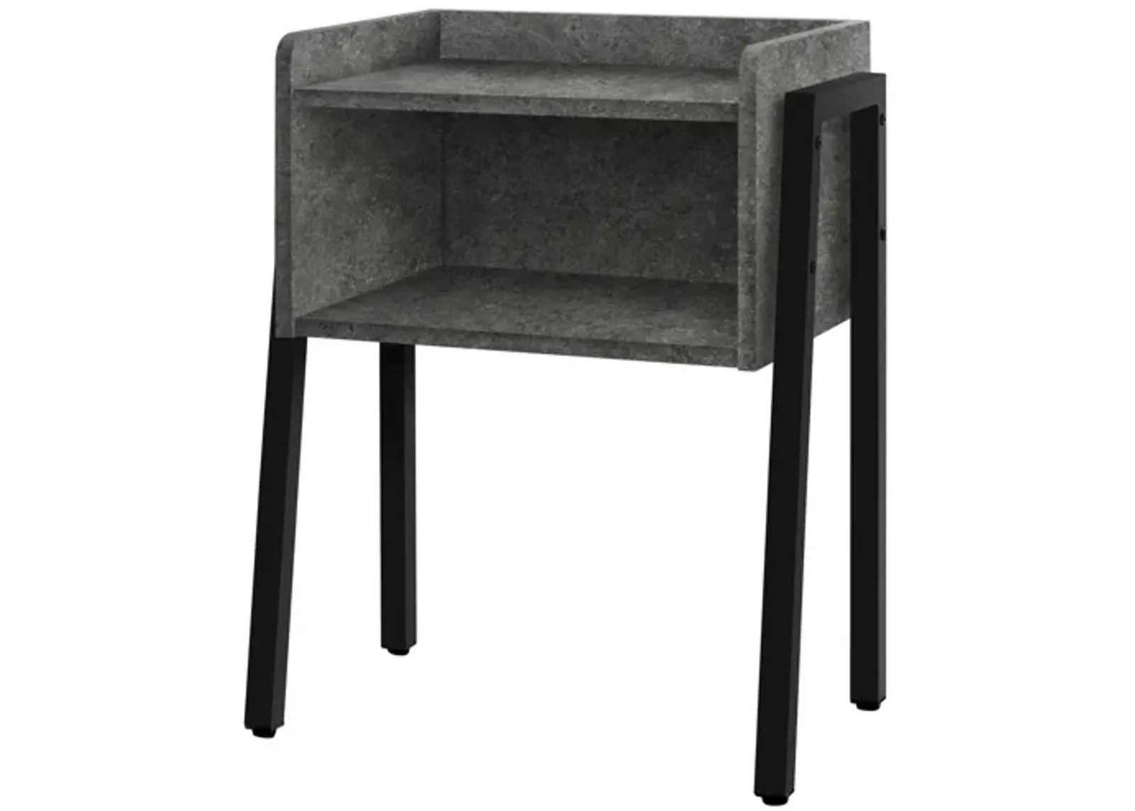 Grey Stone-Look Accent Table