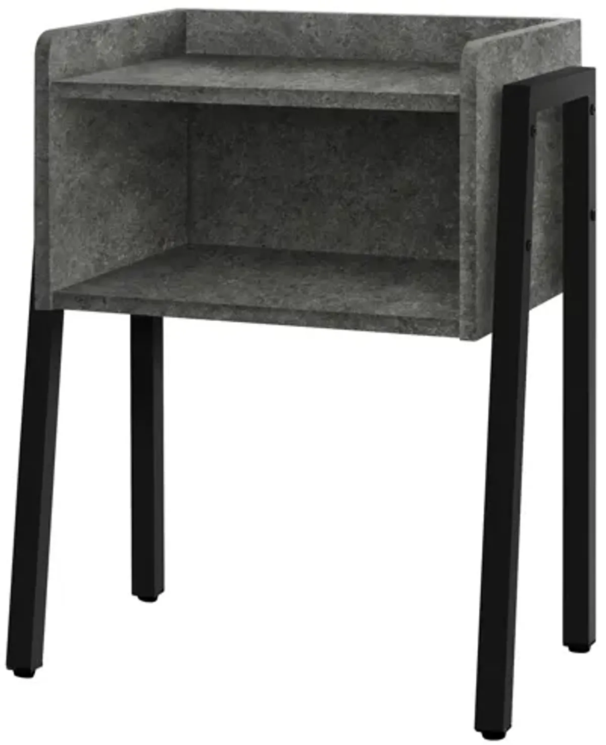 Grey Stone-Look Accent Table