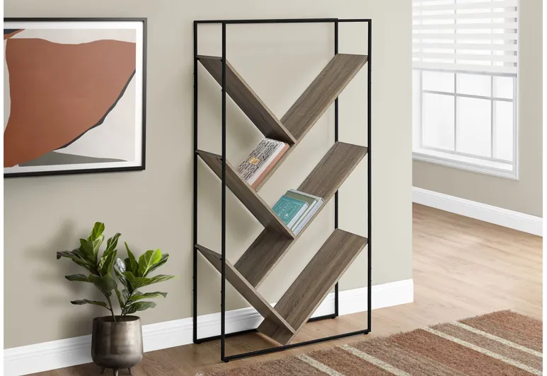 Liam 60" Taupe Bookcase