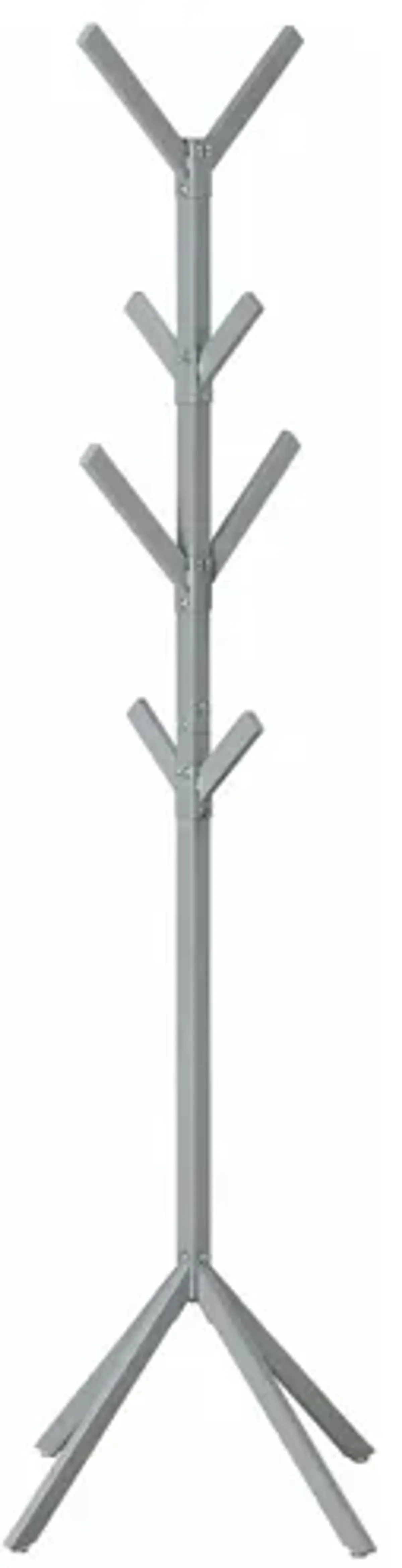 Silver Metal Coat Rack