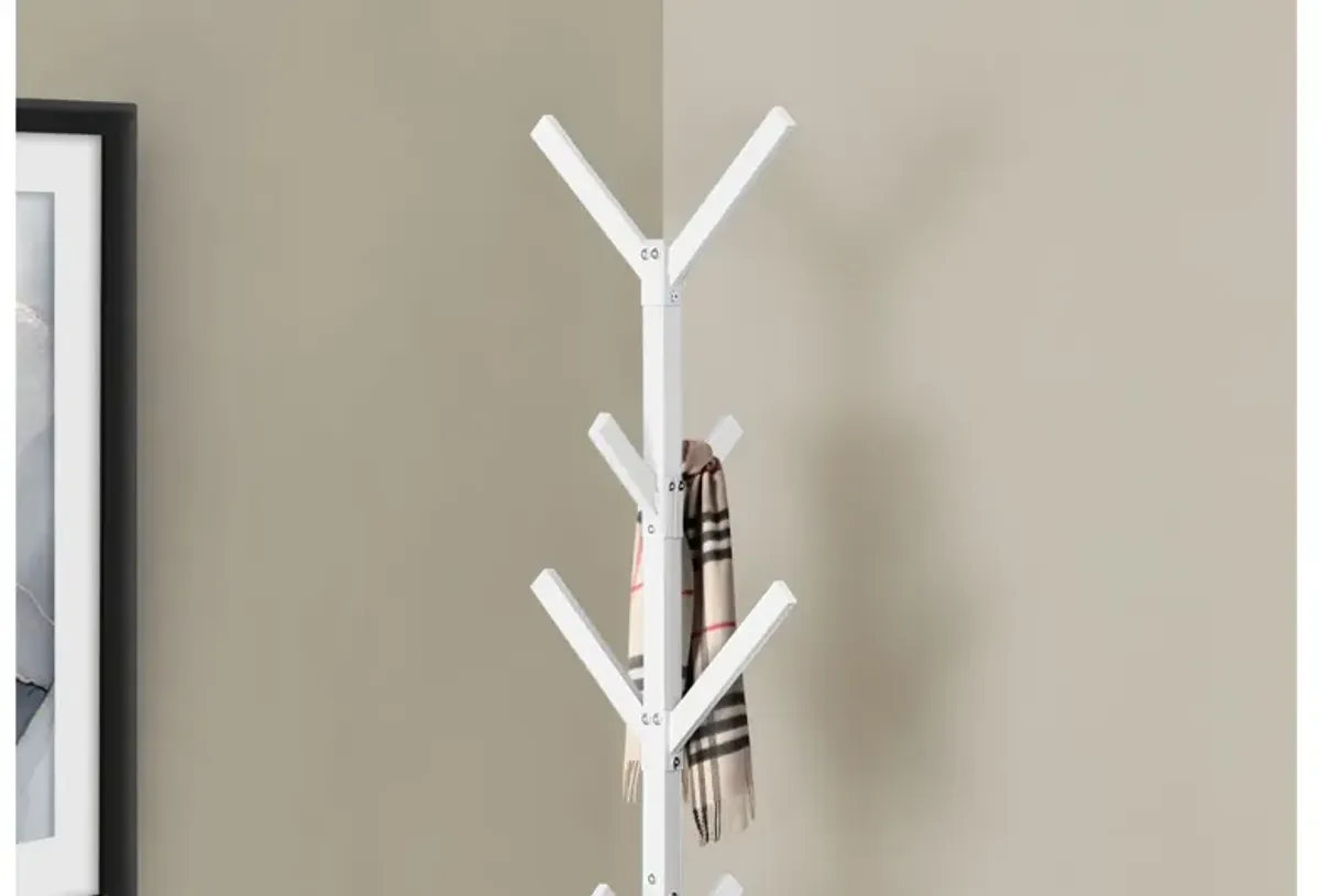 White Metal Coat Rack