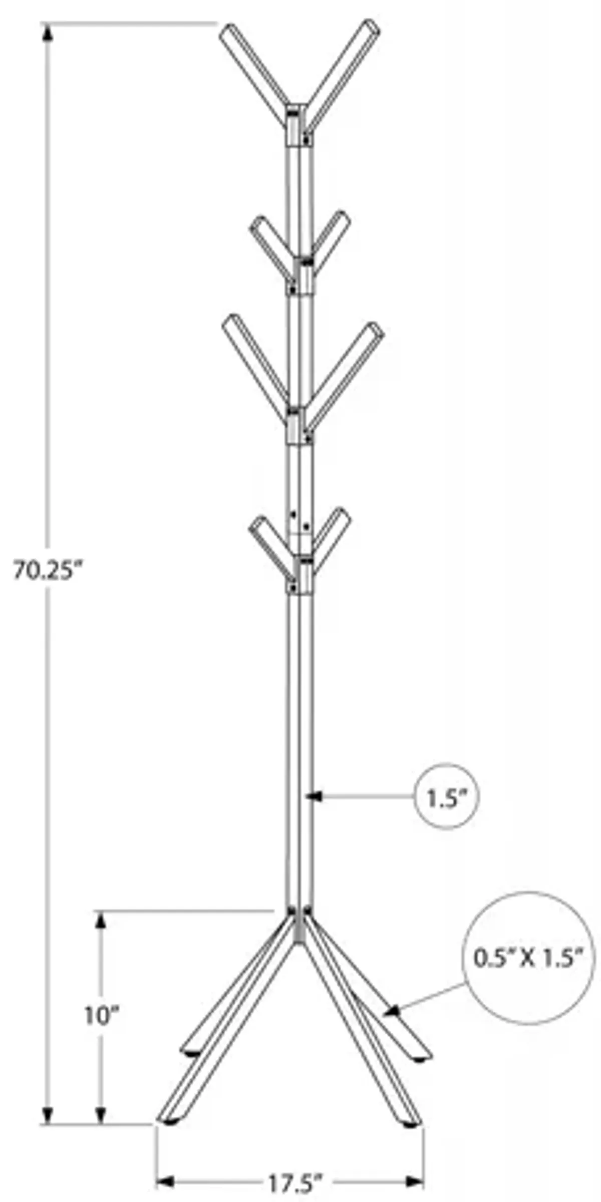 White Metal Coat Rack