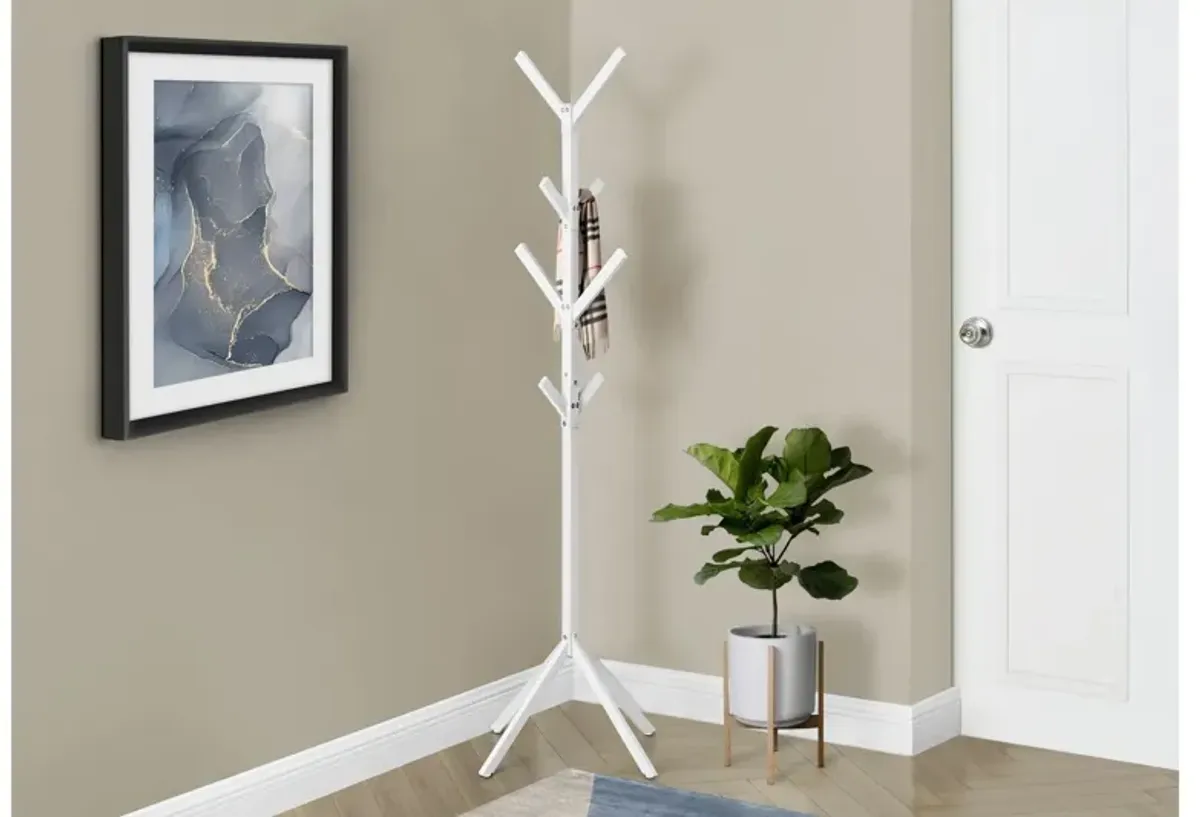 White Metal Coat Rack