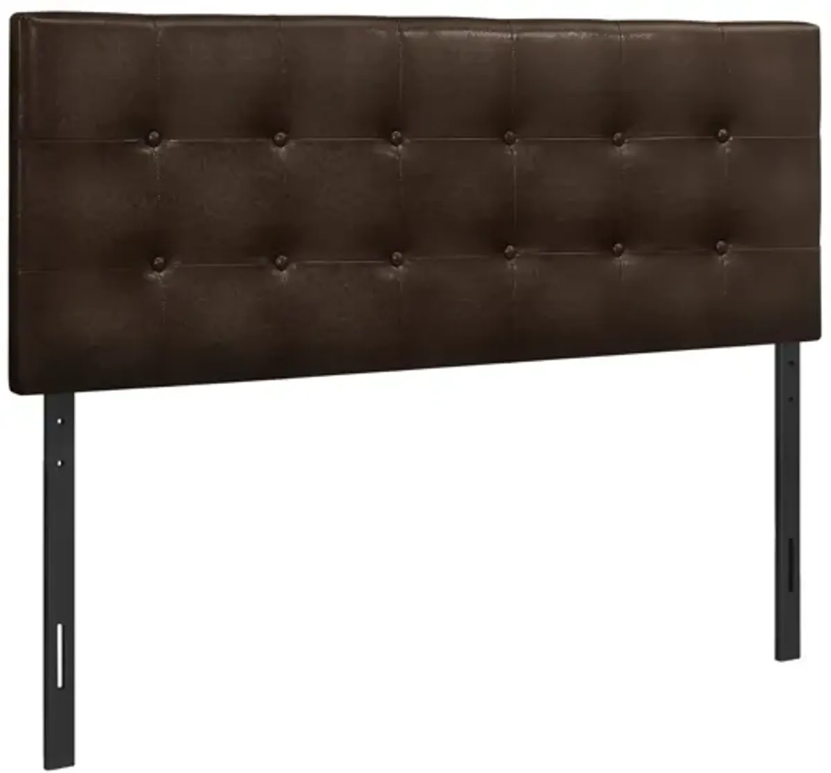 Brown Leather-Look Full Headboard