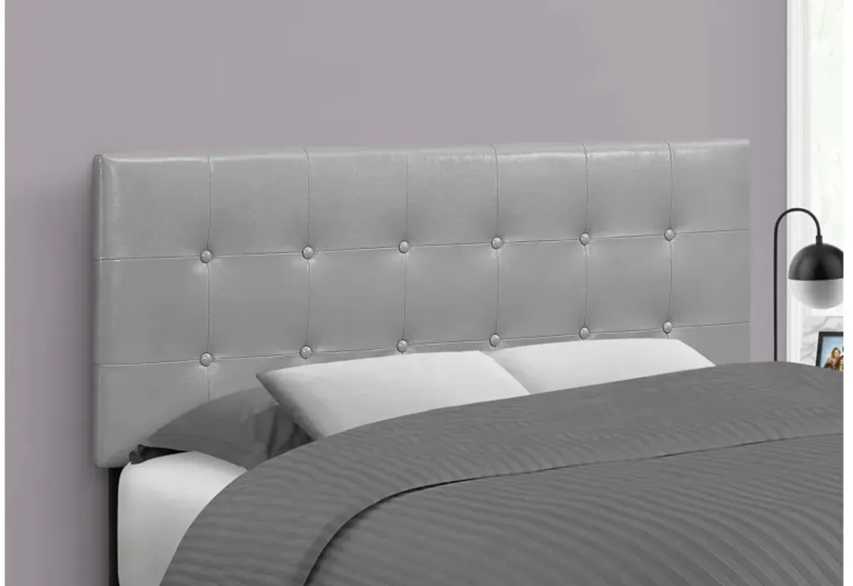 Garren Grey Faux Leather Full Headboard